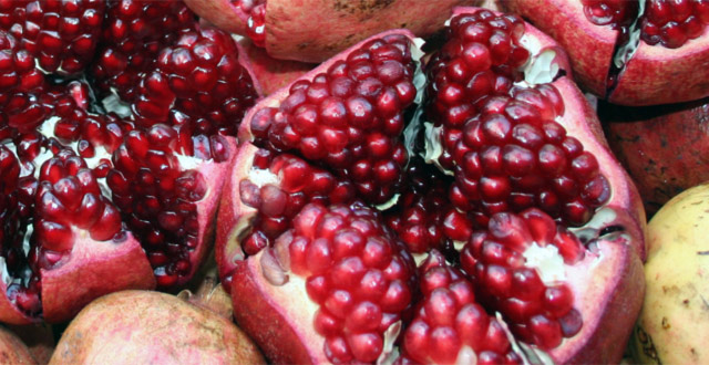 Pomegranates at a market in Istanbul, Turkey (Jessica May H.)
