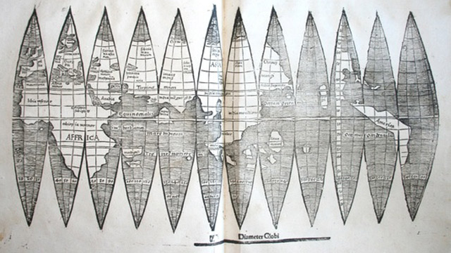 Previously unknown variant of the famous map of the world printed by Martin Waldseemüller found in the stacks at the Munich University Library (Munich University Library)