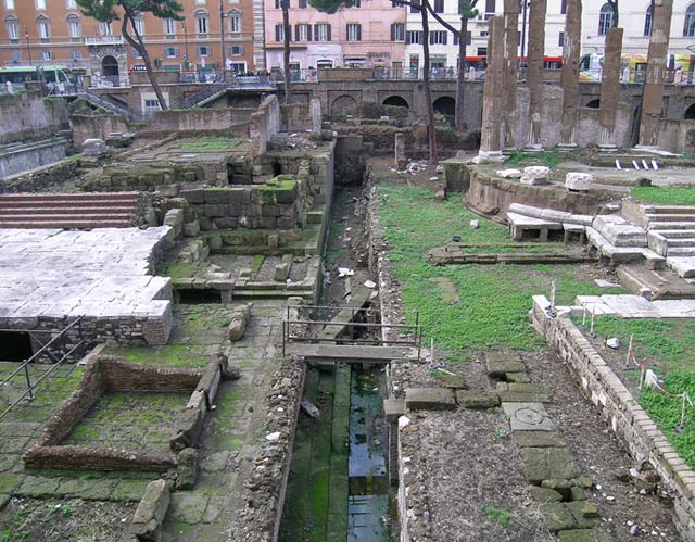 This picture shows a general view of the monumental complex in Torre Argentina, Rome, where Julius Caesar was stabbed (CSIC)