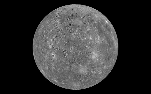 Composite image of Mercury taken by NASA’s MESSENGER spacecraft (NASA / APL)