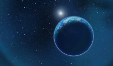 An artist’s impression of a habitable planet orbiting a white dwarf. The ghostly blue ring is a planetary nebula - hydrogen gas the star ejected as it evolved from a red giant to a white dwarf (David A. Aguilar / CfA)