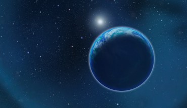 An artist’s impression of a habitable planet orbiting a white dwarf. The ghostly blue ring is a planetary nebula - hydrogen gas the star ejected as it evolved from a red giant to a white dwarf (David A. Aguilar / CfA)