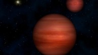 An artist's conception of the binary system WISE 1049-5319 with the Sun in the background (Janella Williams / Penn State University)