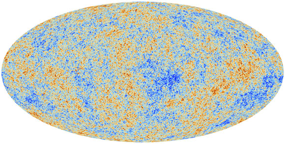 Cosmic microwave background seen by ESA's Planck satellite (ESA / the Planck Collaboration)