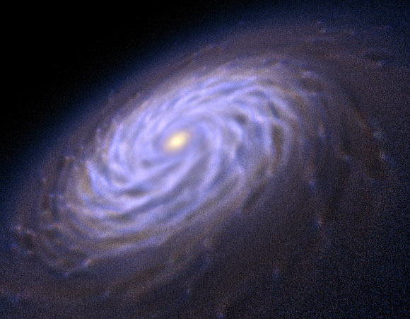 Powerful new computer suggest that spiral arms in disk galaxies arise as a result of the influence of giant molecular clouds (Thiago Ize / Chris Johnson / Scientific Computing and Imaging Institute)