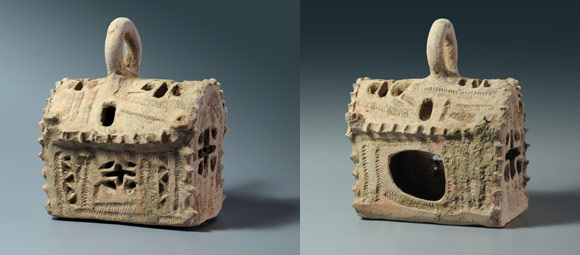 Ceramic model of a church unearthed near Ashkelon, Israel (Clara Amit / Israel Antiquities Authority)