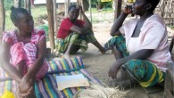 Habiba Kiongoli, left, and Hawa Nyakisoma, right, recording Ndengeleko stories in Tanzania (Eva-Marie Ström / University of Gothenburg)