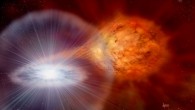 Artist's conception of the double-star system SS Cygni (David T Hardy)