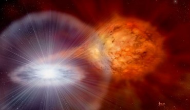 Artist's conception of the double-star system SS Cygni (David T Hardy)