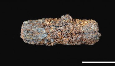 The Gerzeh bead is the earliest discovered use of iron by ancient Egyptians. Scale bar - 1 cm (Diane Johnson et al)