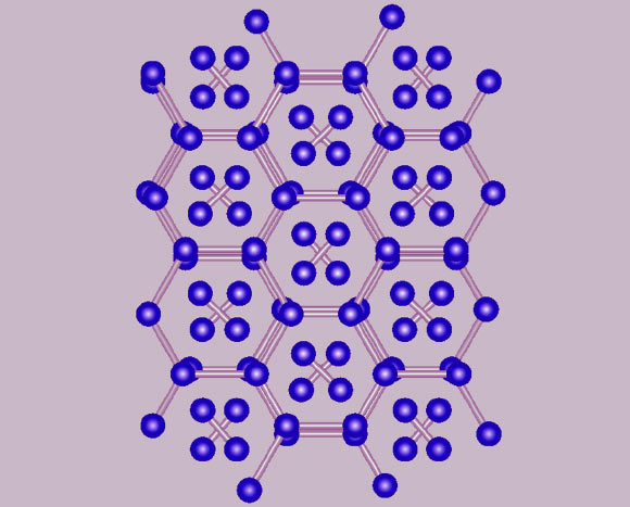 Graphene-like structure of hydrogen phase IV (University of Edinburgh)