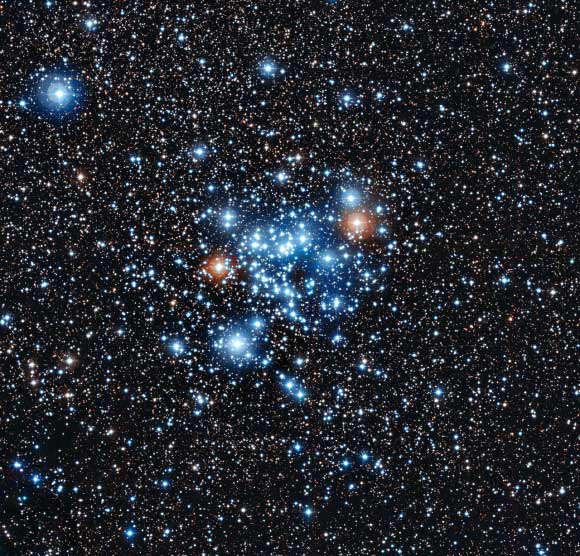 The open star cluster NGC 3766 is located in the constellation of Centaurus. New observations of NGC 3766’s stars have shown that 36 of them are of a new and unknown class of variable stars (ESO)
