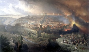 The siege and destruction of Jerusalem - painting by David Roberts