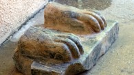 Sphinx fragment found at the Tel Hazor site in Israel (Amnon Ben-Tor / Sharon Zuckerman / Hebrew University’s Institute of Archaeology)