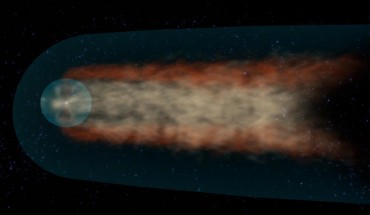 An artist's concept of the Solar system’s heliotail (Michael Lentz / Walt Feimer / Tom Bridgman / Genna Duberstein / Erin McKinley / Eric Christian / Karen Fox / NASA / USRA / ASI / OSU / GST / HTSI)