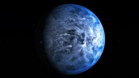 An artist’s impression of HD 189733b, a huge gas giant that orbits very close to its host star HD 189733 (NASA / ESA / M. Kornmesser)