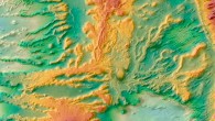 This shaded relief map shows elevated, branching, lobate features in Aeolis Dorsa, Mars, interpreted as resistant channel deposits that make up an ancient delta. These layered, cross-cutting features are typical of channelized sedimentary deposits on Earth and here are indicative of a coastal delta environment (Roman A. DiBiase et al)