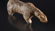 40,000-year-old lion figurine from Vogelherd Cave, now with the newly discovered head (H. Jensen / University of Tübingen)
