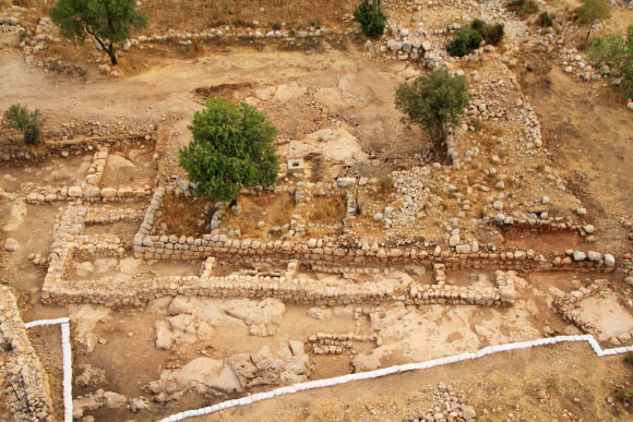 Palace of King David unearthed at Khirbet Qeiyafa (Sky View / Hebrew University / Israel Antiquities Authority)