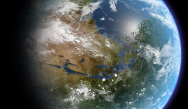 This is an artist’s impression of habitable Mars (Daein Ballard / CC BY-SA 3.0)