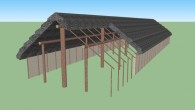 This is an artist's impression of a 6000-year-old hall (Henry Rothwell / University of Manchester)