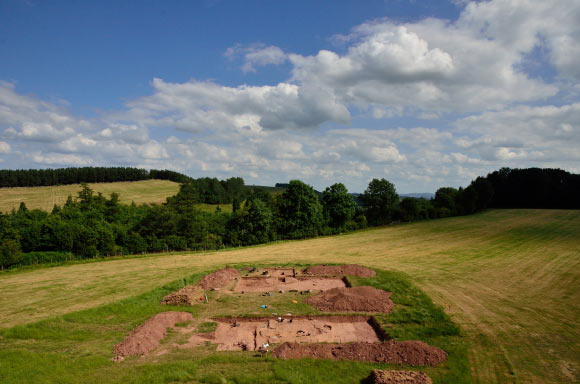 Landscape view of the site near Peterchurch in Herefordshire, England (University of Manchester)