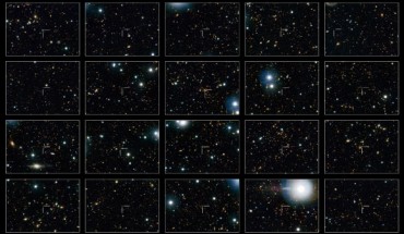This image shows 20 of the quenched galaxies (NASA / ESA / M. Carollo, ETH Zurich).