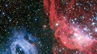 This VLT image reveals two glowing clouds of gas - NGC 2014, right, and NGC 2020 (ESO).