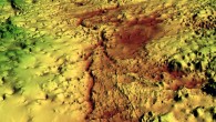 This is a 3D visualization of the giant canyon in Greenland (Jonathan Bamber / University of Bristol / NASA's Goddard Space Flight Center Scientific Visualization Studio).