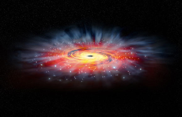 This is an artist's impression of Sagittarius A* (NASA / CXC / M.Weiss).