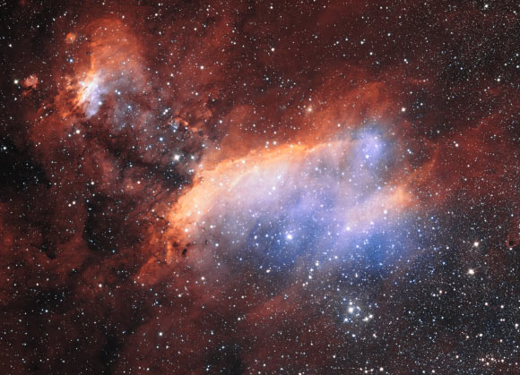 This image shows the Prawn Nebula. Image credit: ESO.  Acknowledgement: Martin Pugh.