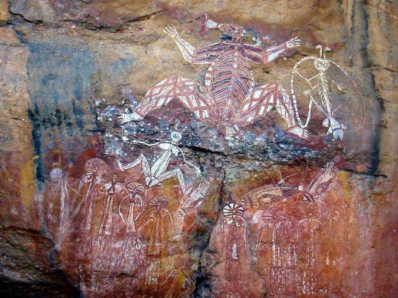 Aboriginal rock art at Nourlangie, Australia. Image credit: Thomas Schoch /CC BY-SA 2.5.