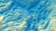 Subglacial topography and predicted flow routes for catchments of the Institute Ice Stream and the Möller Ice Stream. Image credit: Anne M. Le Brocq et al.