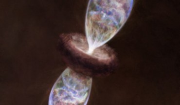 This is an artist's impression of a protostar in G34.43+00.24 MM3. Image credit: NAOJ.