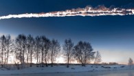 This photograph shows the meteor streaking through the sky above Chelyabinsk, Russia. Image credit: M. Ahmetvaleev.