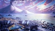 Early Earth. Image credit: Peter Sawyer / Smithsonian Institution.