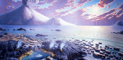 Early Earth. Image credit: Peter Sawyer / Smithsonian Institution.