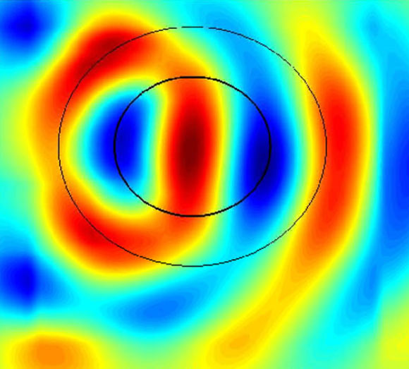 Toronto University scientists have successfully demonstrated a thin, active cloak at microwave frequencies. Image credit: Michael Selvanayagam / George V. Eleftheriades.