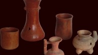 This image shows five vessels that tested positive for chili pepper. Each vessel had a culinary use. The second vessel from the right represents the earliest evidence of chili pepper consumption in Mexico, around 400 BC. Scale bar – 5 cm. Image credit: Roberto Lopez and Emiliano Gallaga Murrieta.