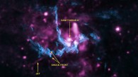 A jet from the supermassive black hole in the center of Milky Way Galaxy. Image credit: X-ray – NASA / CXC / UCLA / Z. Li et al; radio – NRAO / VLA.