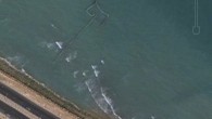 Canadian scientists used Google Earth images to estimate the number of fishing weirs along the Persian Gulf coast. This image shows a weir off the coast of Iran. Image credit: Google Earth / Dalal Al-Abdulrazzak / Daniel Pauly.