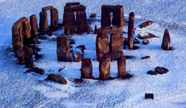 Stonehenge, a famous prehistoric monument in Wiltshire, England.