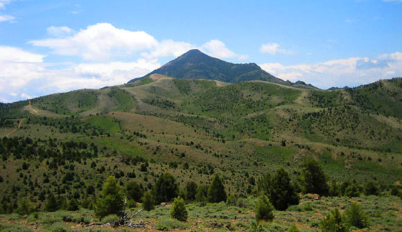 Indian Peak in Utah is part of the Indian Peak-Caliente caldera complex. Image credit: Best MG et al.