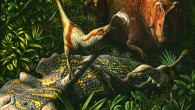This is an artist's impression of the newly discovered Acheroraptor temertyorum, which lived at the same time as Tyrannosaurus rex and Triceratops. Image credit: Julius Csotonyi.