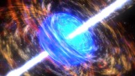 This is an artist's impression of a gamma-ray burst. Image credit: NASA.