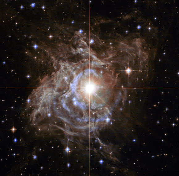 This image shows the variable star RS Puppis. Image credit: NASA / ESA / the Hubble Heritage Team / STScI / AURA / Hubble-Europe Collaboration / H. Bond, STScI and Penn State University.
