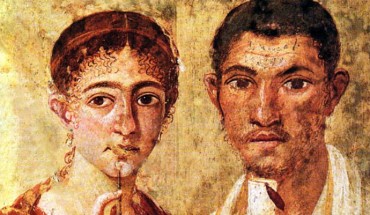 Portrait of the baker Terentius Neo with his wife found on the wall of a Pompeii house.