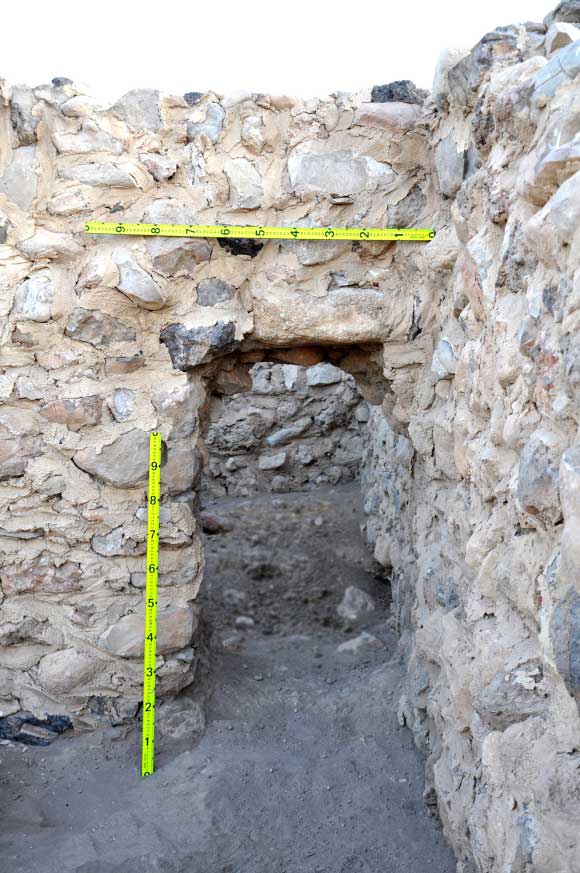 Inside the 3,100-year-old building at Tell Abu al-Kharaz. Image credit: University of Gothenburg.