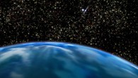 This artist's impression shows an extrasolar gas giant orbiting a binary star system. Image credit: NASA / G. Bacon, STScI.