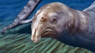This is an artist's impression of Atopodentatus unicus. Image credit: © Nobu Tamura, 2014 (spinops.blogspot.com).